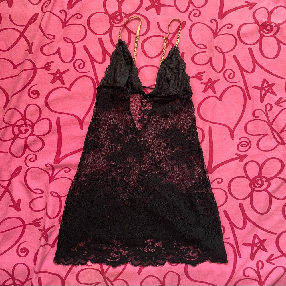 Victoria’s Secret Y2K Very Sexy Black Lace Chemise